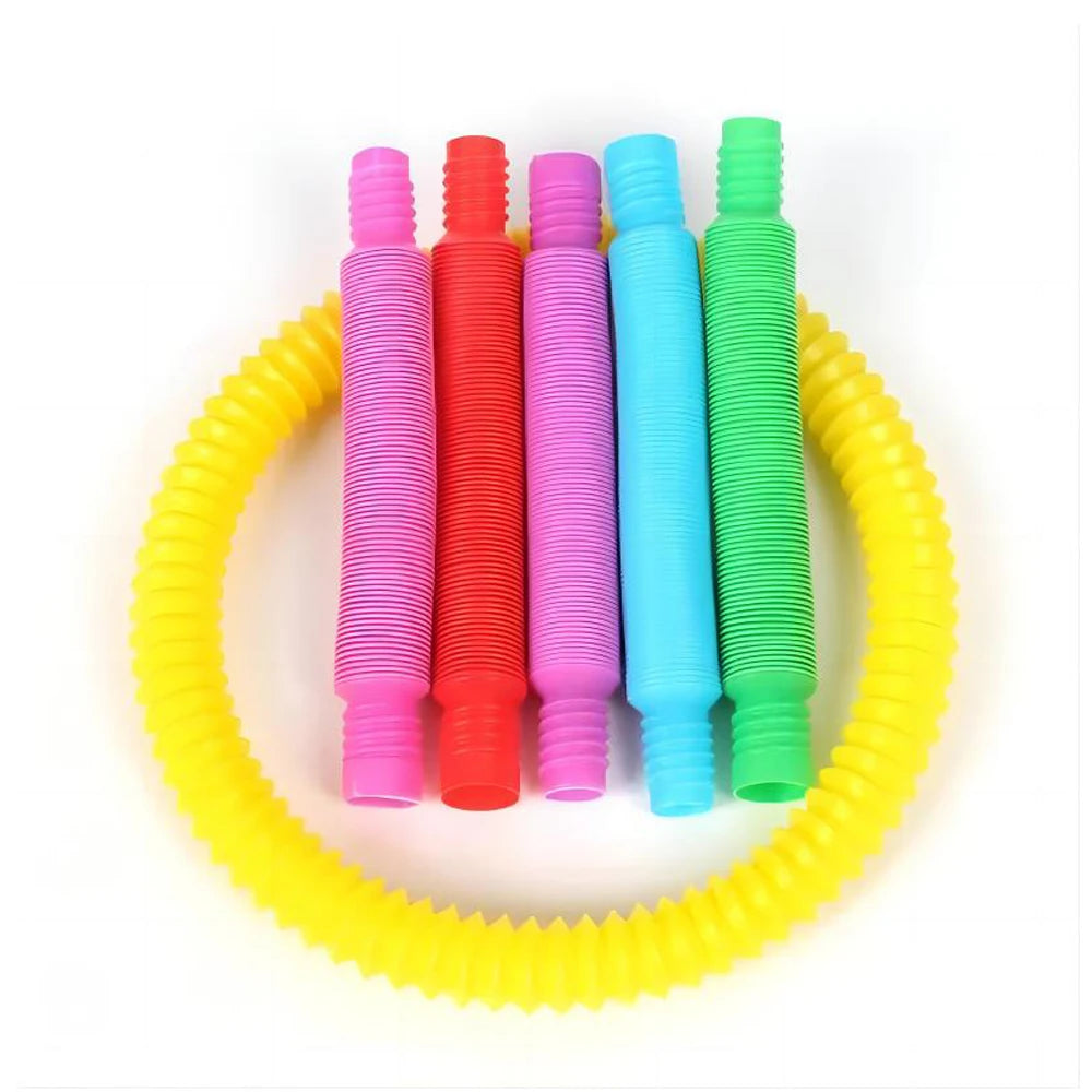 10-30PCS Colorful Telescopic Tubes Fidget Toys Plastic Sensory Pop Tubes Stress Relief Toys Adults Decompression Kids Toys Gifts