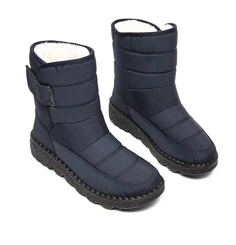 Women's Boots Wedges Heel Winter Boots For Women Low Platform Winter Shoes Women Waterproof Snow Boots Fur Winter Footwear Woman