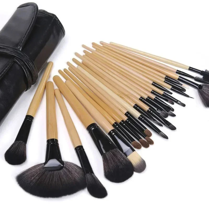 Gift Bag Of 24 pcs Makeup Brush Sets Professional Cosmetics Brushes Eyebrow Powder Foundation Shadows Pinceaux Make Up Tools