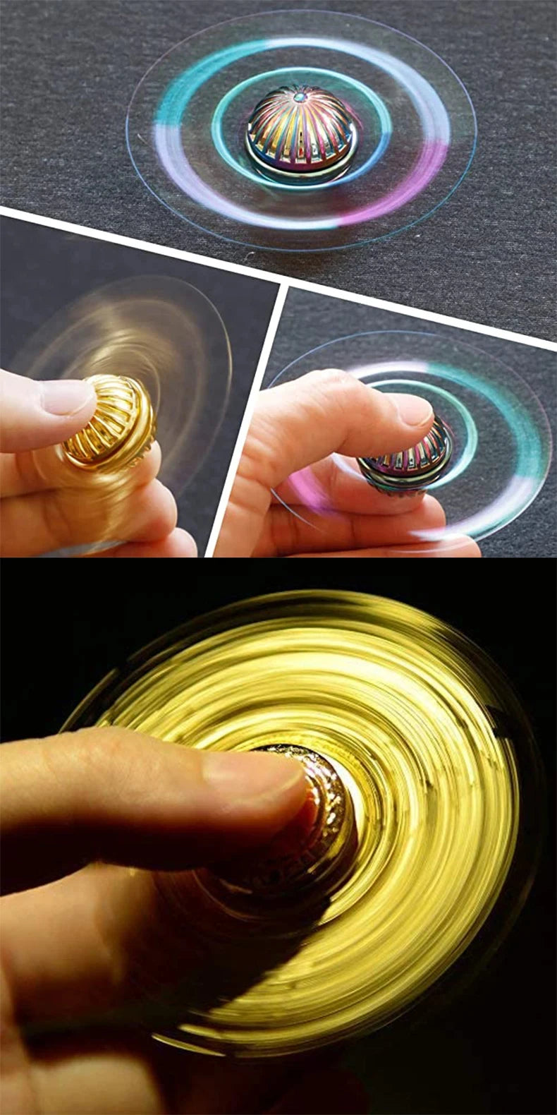 Fidget Spinner Toys Golden Snitch Metal Anti Stress Hand Spinner Toys Spinning Gyro Finger Rotation Gyroscope Toy for Kids Adult