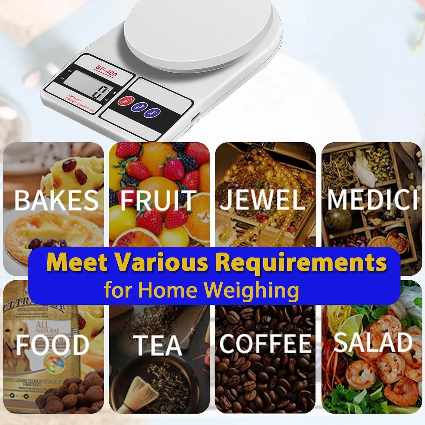 Digital Kitchen Scale 5kg/1g High-Precision LED Electronic Scales Portable Food Weight Balance Measuring Home Kitchen Tools