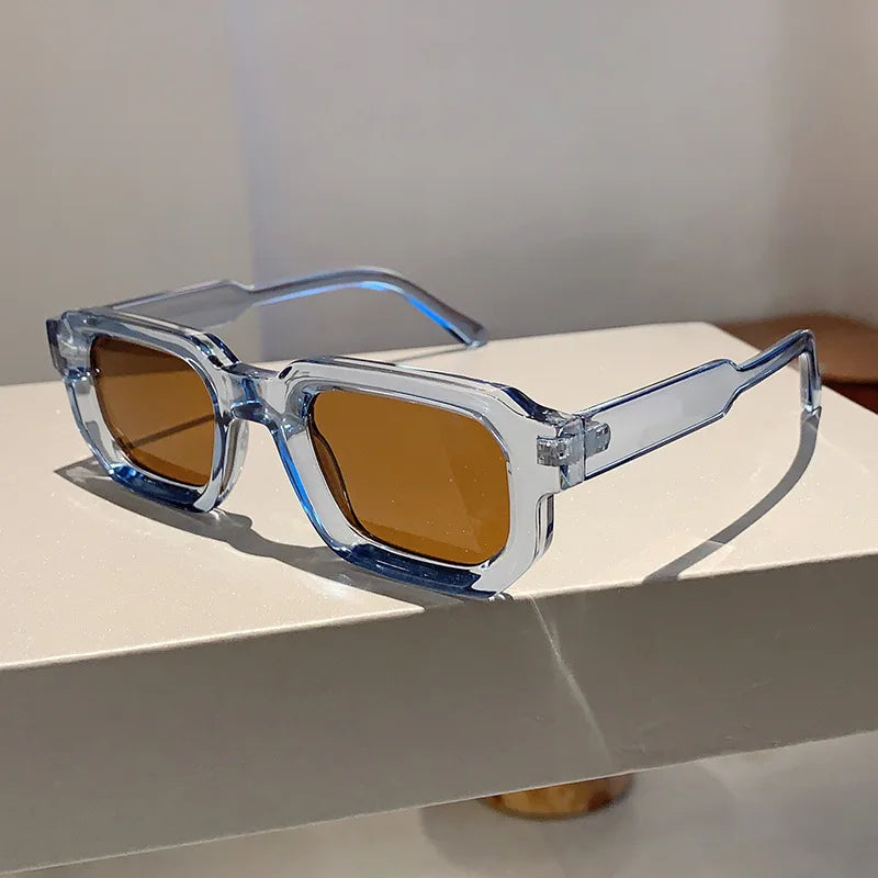 Popular Vintage Sunglasses Women Men Square Sun Glasses Punk Polygon Eye Glasses Goggle for Male Female Rectangle Sunglasses 