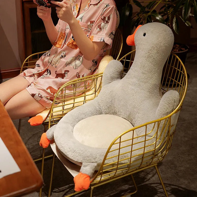 2024 New Big White Goose PuTuan Cushion Office Cute Student Thickened Pillow Dormitory Tatami Chair Cushion Futon Cushions Cojin