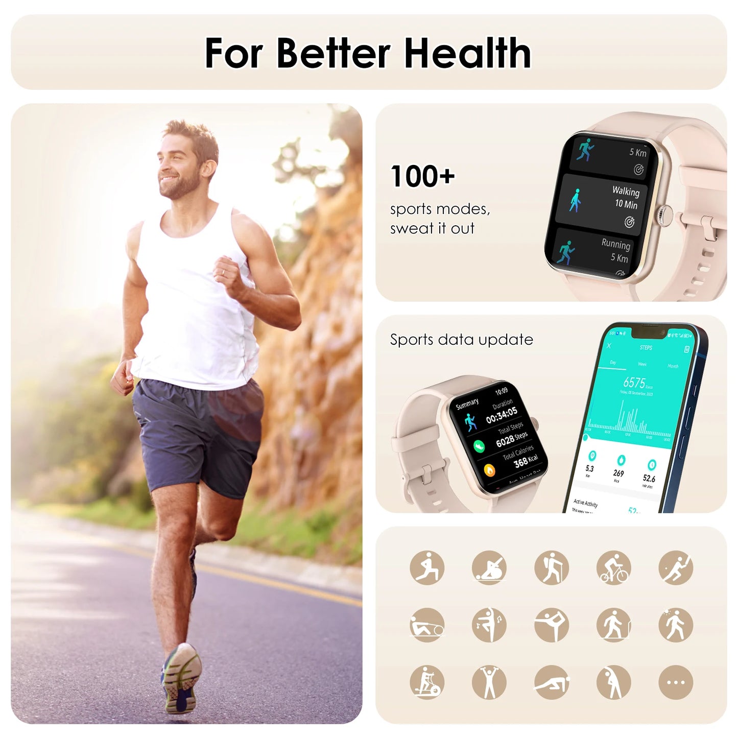Blackview Smart Watch for Women 1.85” Full Touch HD Bluetooth Calling Smartwatch with Voice Assistant Fitness Tracking Watch