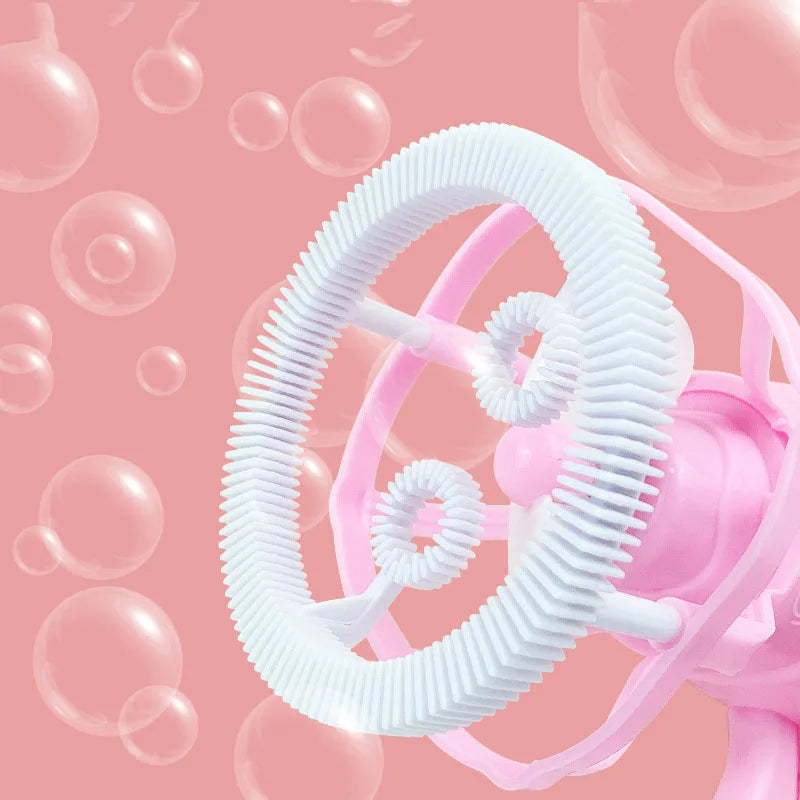 2 IN 1 Soap Bubbles Machine Bubble Gun Creative Bubble In Bubble Toys Blower Maker Outdoor Party Games Toys for Kids Boys Girls