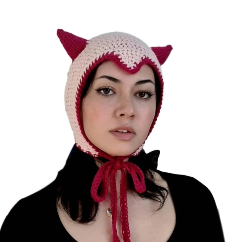 Crocheted Covering Hat Halloween Gift Warm Fun Hat