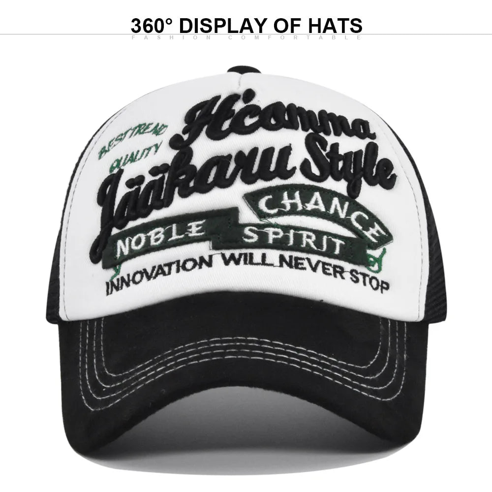 New Letter embroidery Baseball Cap Men Women Mesh Hat Summer Outdoors Sunshade Fashion Sport Snapback Trucker Caps Hip Hop Hats