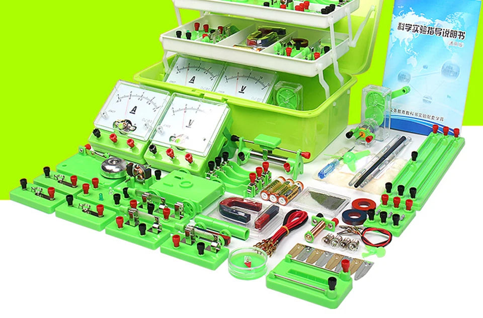 Physics Labs Basic Electricity Discovery Circuit Magnetism Experiment Kits Science Education Toy for Junior Senior High School