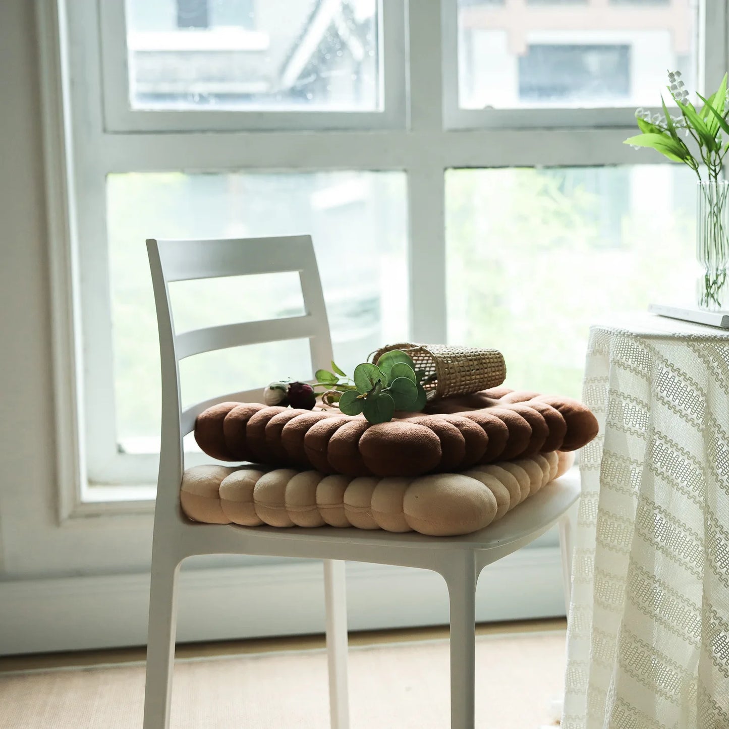 INS Cookie Biscuit Cushion Soft Cute Throw Pillow Square Circle Thicken Seat Decorative Flooring for Living Room Household Chair