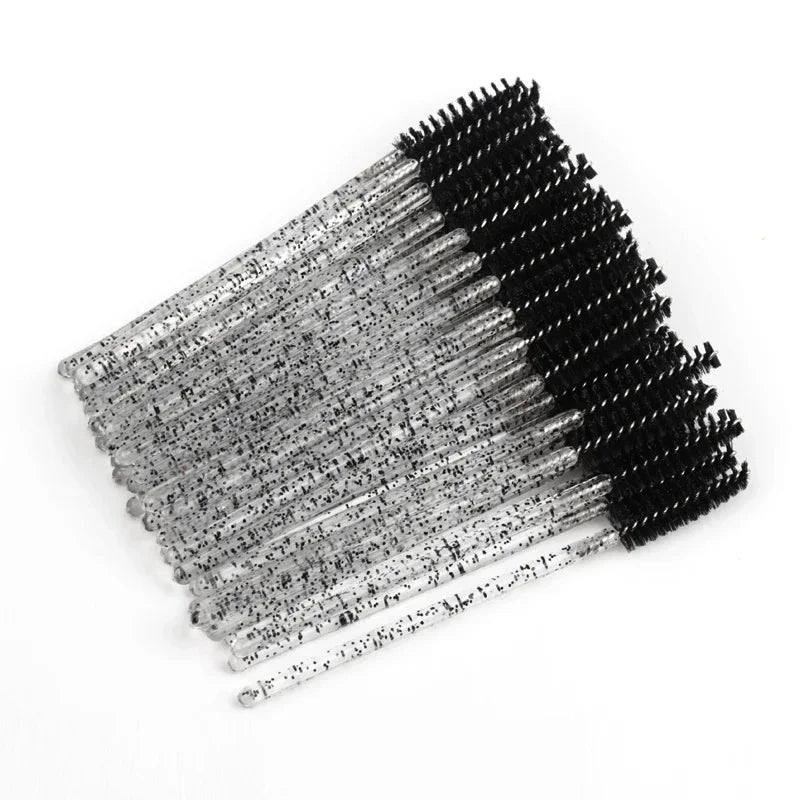 Wholesale 50pcs Disposable Eyelash Brushes Extension Crystal Eyebrow Brush Mascara Wand Eye Lashes Cosmetic Tool Makeup Beauty