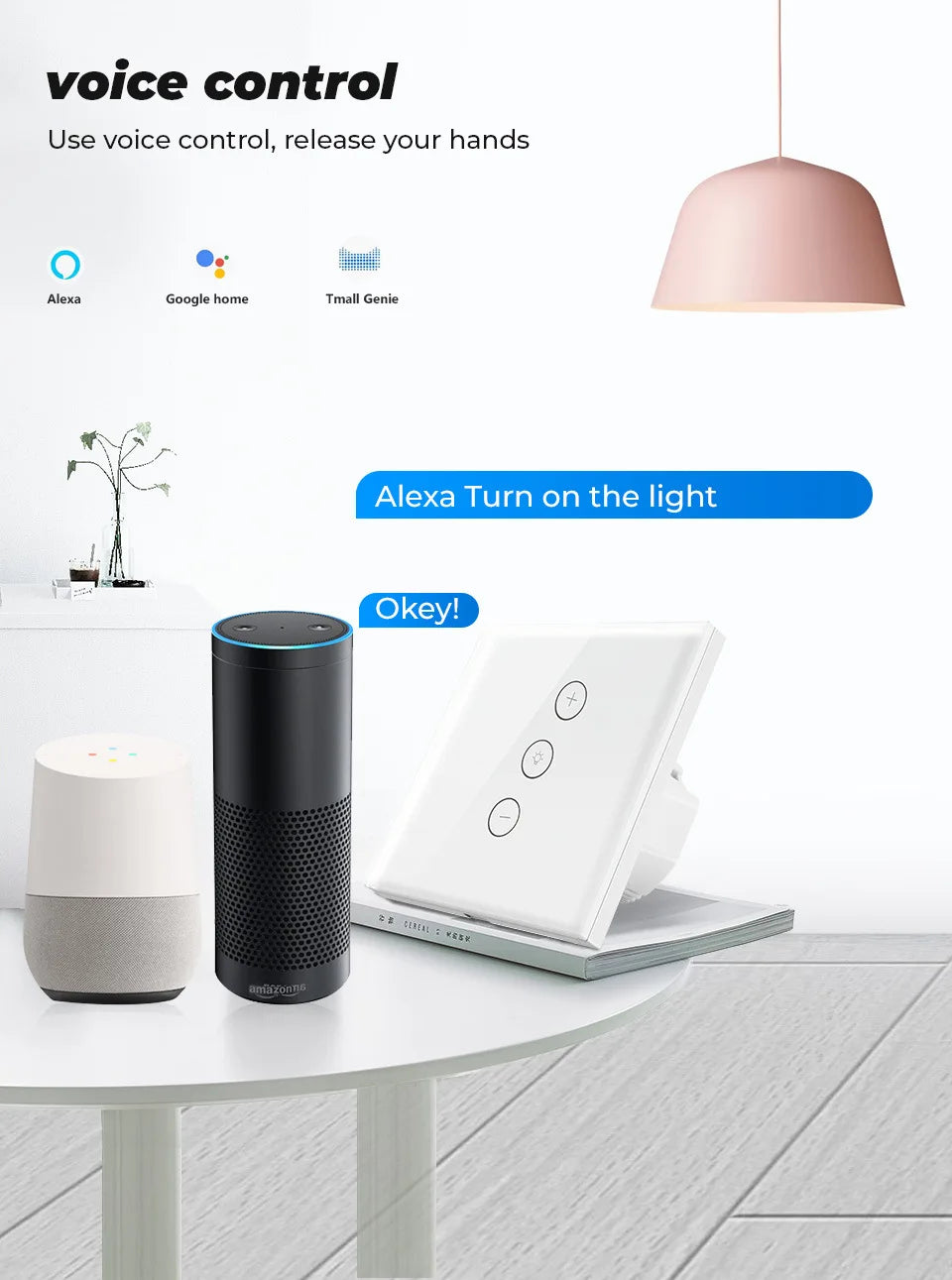 Tuya US Smart Life LED Dimmer Switch Wifi Remote Home Lights Dimming Touch Switches Voice Control Alexa Google Home Smart Home