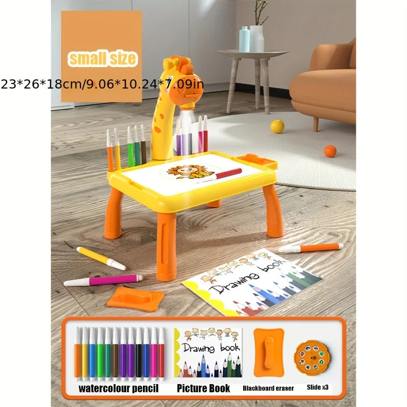 Little Deer Projection Drawing Board Children's Learning Drawing Table Graffiti Writing Drawing Board Puzzle Toy