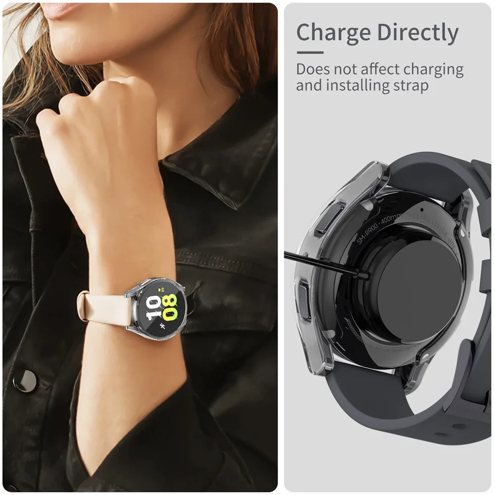 Watch Case for Samsung Galaxy Watch 4/5 40mm 44mm TPU Screen Protector All-Around Bumper Protective Cover galaxy Watch 5 4 44mm