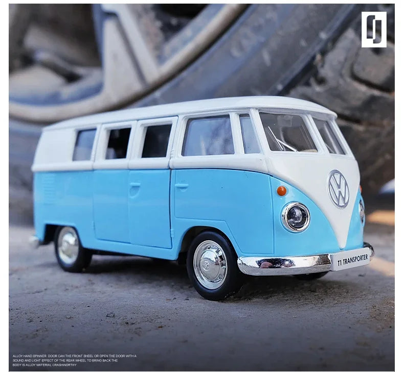 1:36 Volkswagen T1 Bus Miniature Car VW Toys Alloy Diecasts Diecasts Scale Metal Collection Car Model Vehicles Kids Toy Car X23