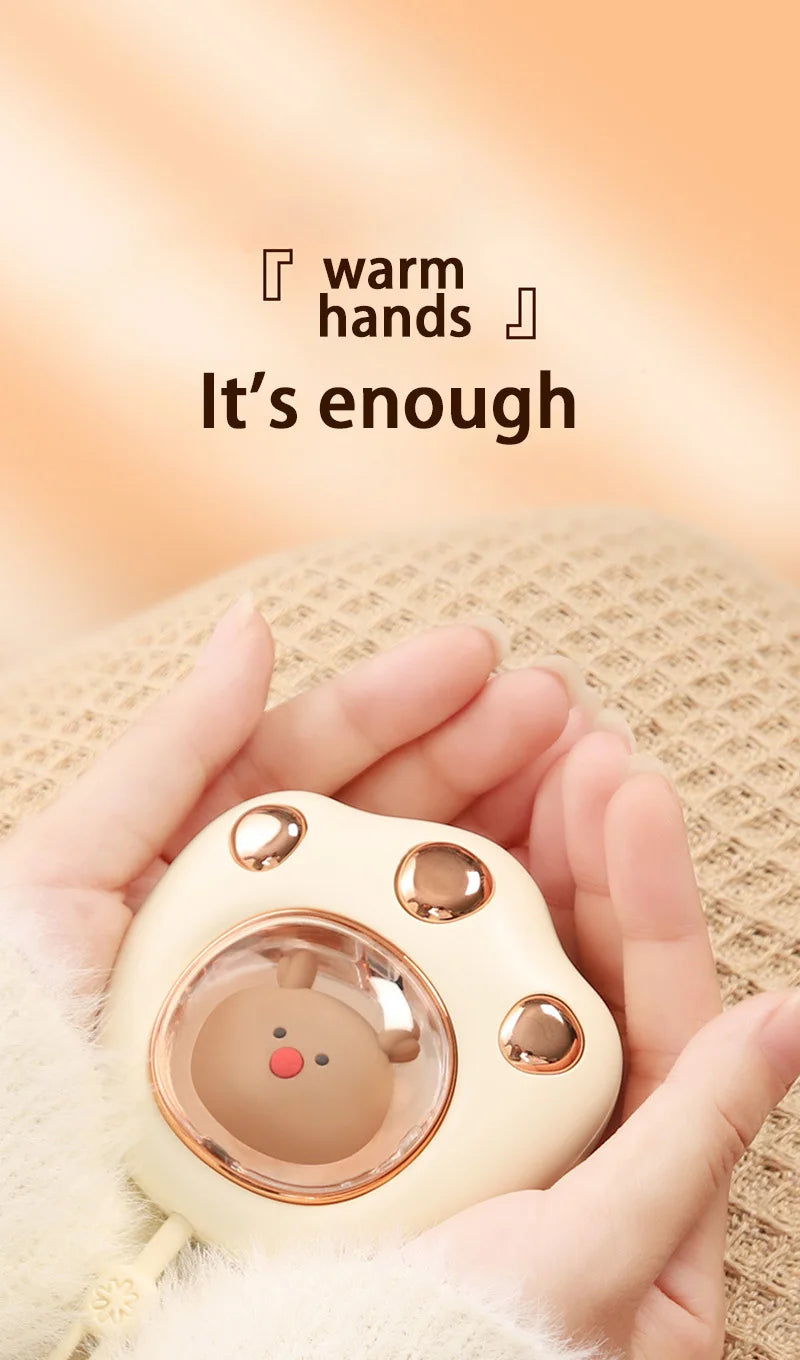 Xiaomi Hand Warmer Cute Cat Paw Rechargeable Built-in Battery For Students Adult Winer Fast Usb Heater For Camping Office School