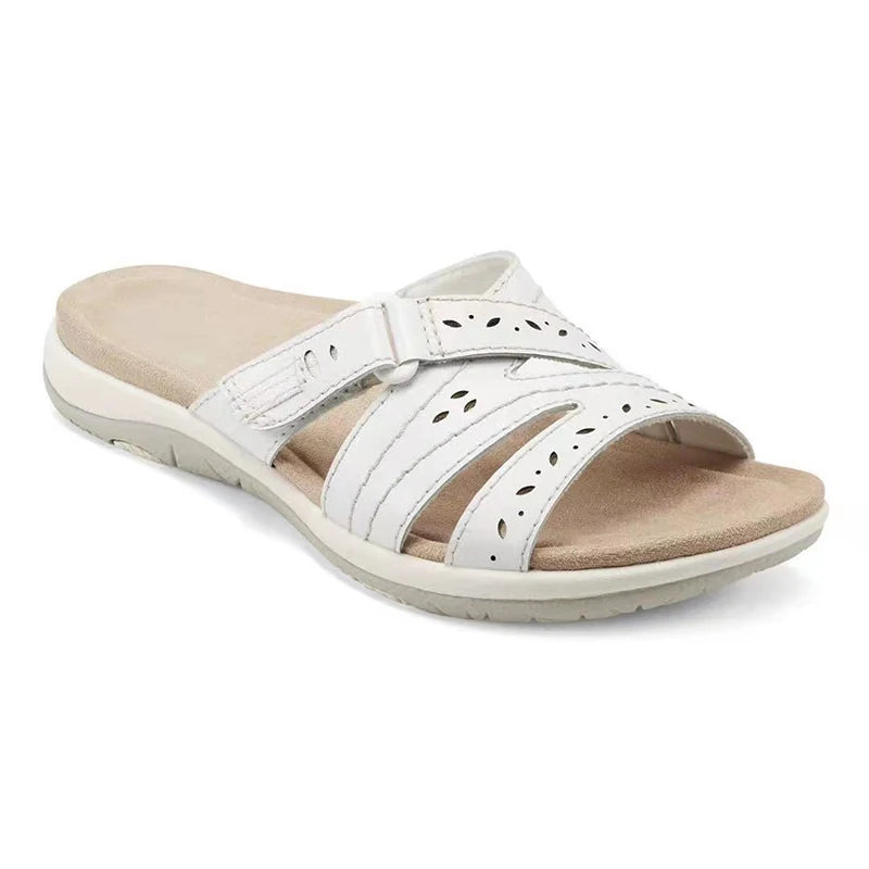 Woman Orthopedic Comfy Premium Round Toe Sandals Hollow Out Hook-and-loop Design сандали ортопедические Shoes Sandalias