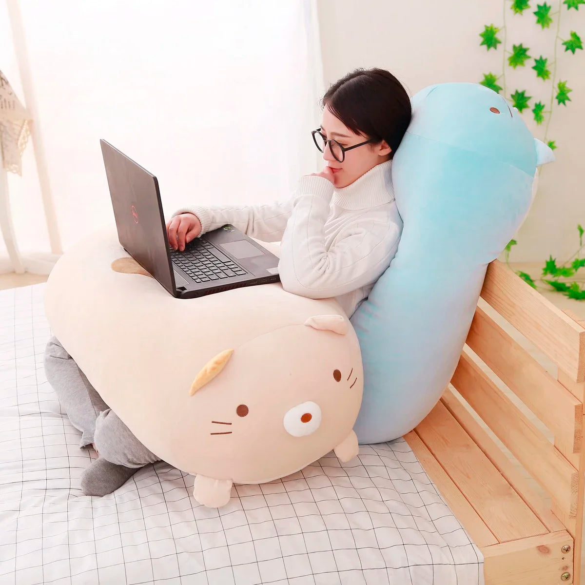 Hot 20/28cm Soft Animals Cartoon Cat Pillows Cushion Lovely Rabbit Stuffed Dog Penguin Pig Frog Plush Toy Birthyday Gift