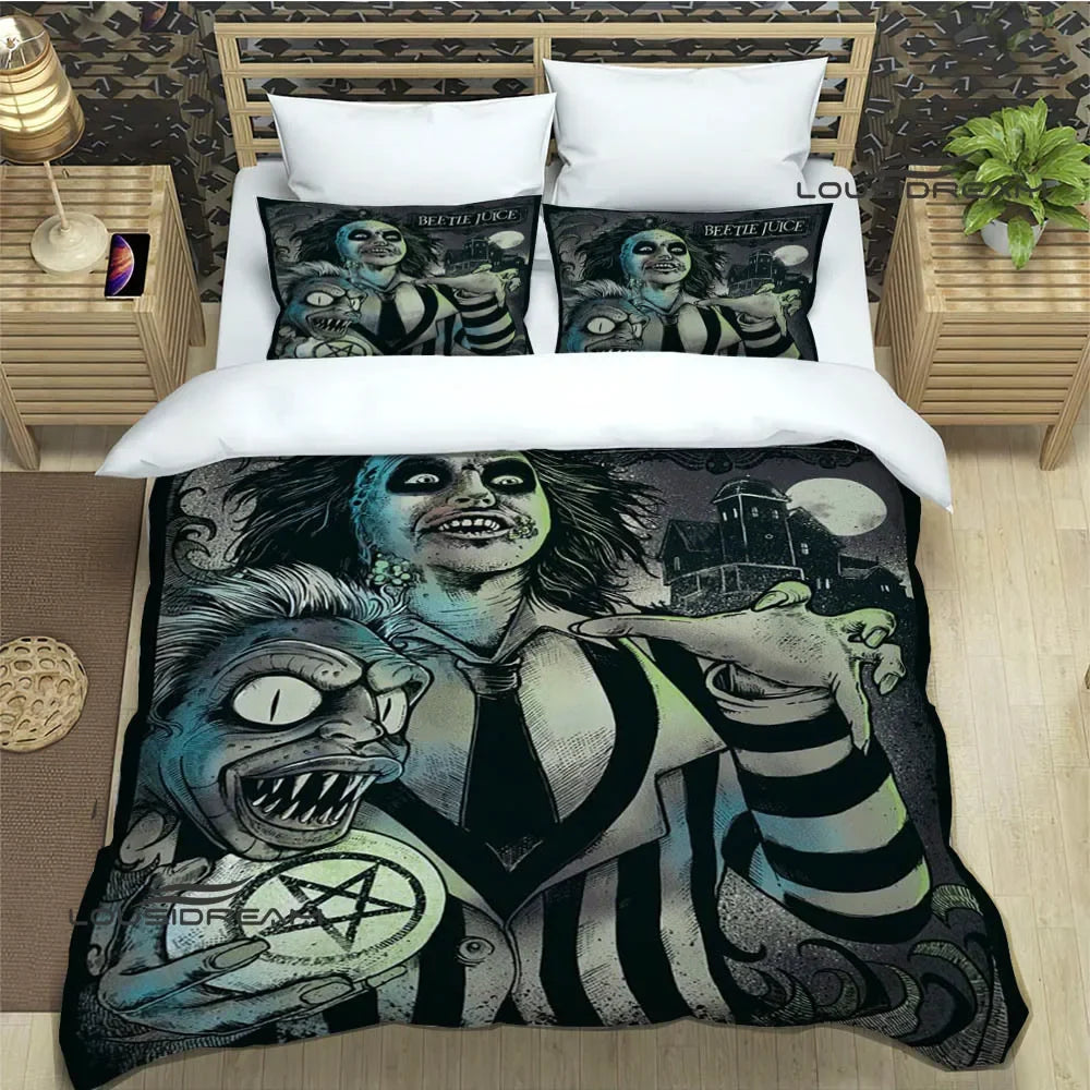 Horror movie B-Beetlejuice Bedding Sets exquisite supplies set duvet cover bed comforter set bedding set luxury birthday gift