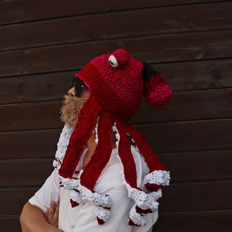 Hat Unisex Cthulhu Style Adult Party Funny Octopus Headgear Creative Holiday Gift Tricky Woolen Hat