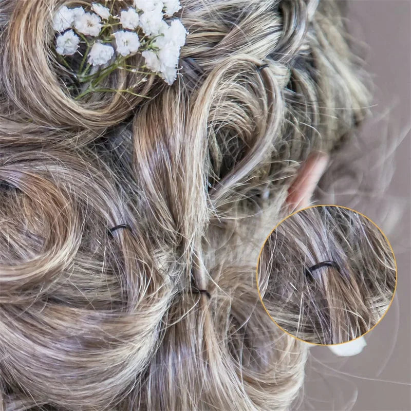 50pcs 6cm U Shaped Bun Hair Pin Hairpin Clip Gum Buckle Barrette Plier for Summer Women Bridal Accessories Headdress Decoration