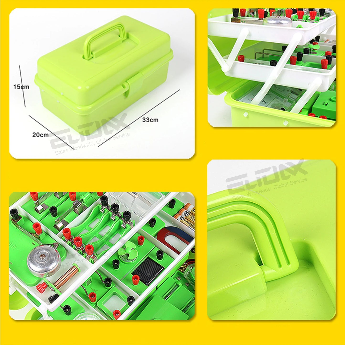 Physics Labs Basic Electricity Discovery Circuit Magnetism Experiment Kits Science Education Toy for Junior Senior High School