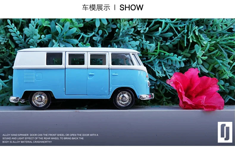 1:36 Volkswagen T1 Bus Miniature Car VW Toys Alloy Diecasts Diecasts Scale Metal Collection Car Model Vehicles Kids Toy Car X23