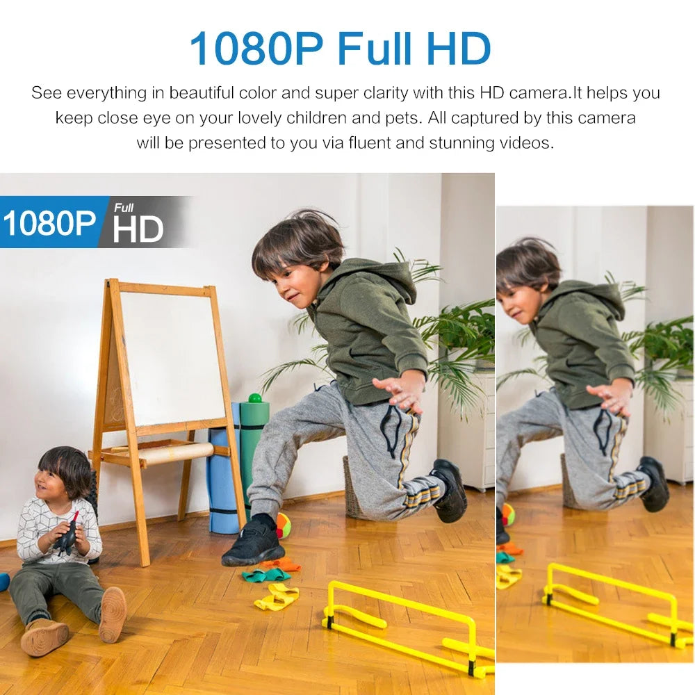 1080P HD X5 Mini WiFi Camera Included Sound Detector for Home Office 140 Degrees Micro Baby Monitor Night Vision IP Cam