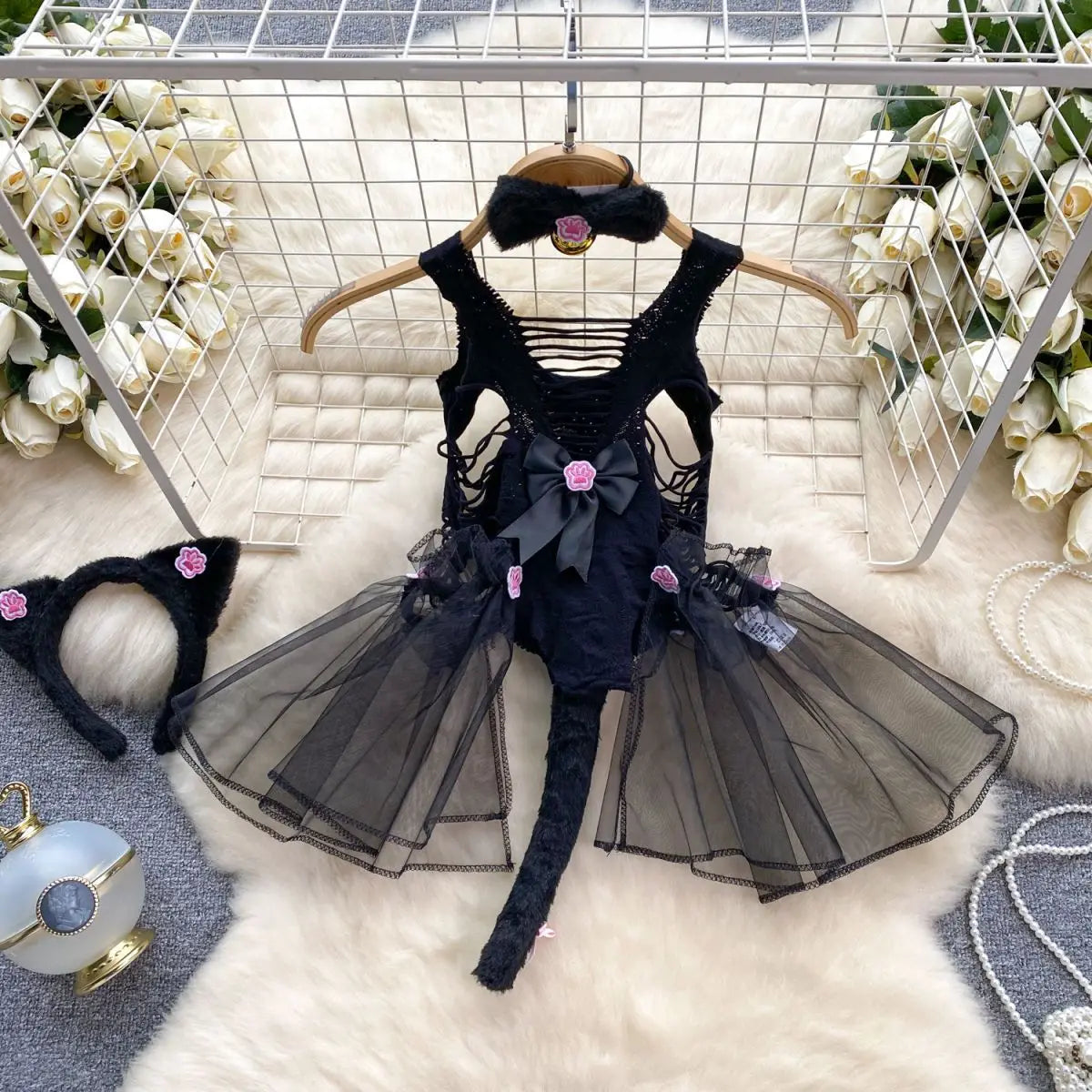 Girls Sexy Cute Japanese JK Uniform Mini Checkered Strap Skirt Off Shoulder High Waist Elastic Cosplay Dress Hot Sweet Pajama