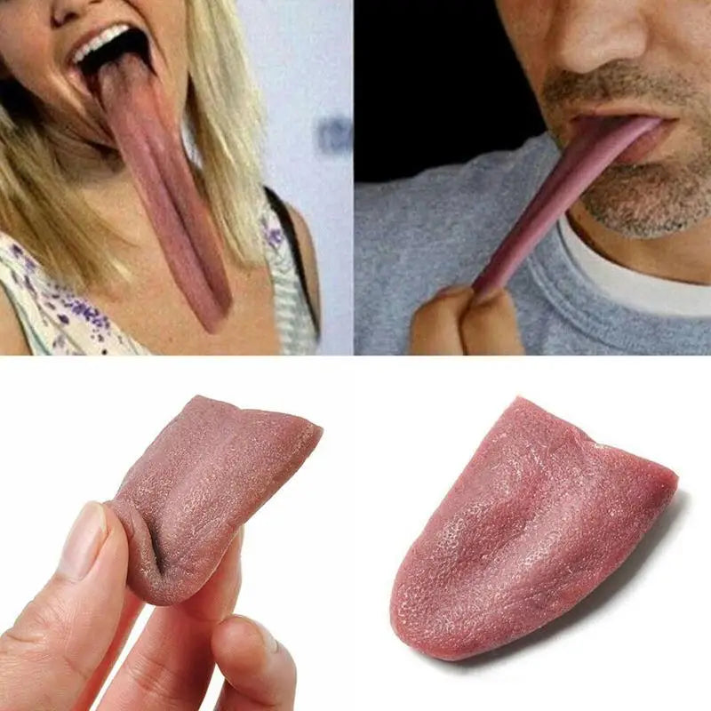 3 Pcs Horrible Stretchable Tongue Realistic Magic Tongue Fake Tongue Specially Function for Halloween Decompression Toy