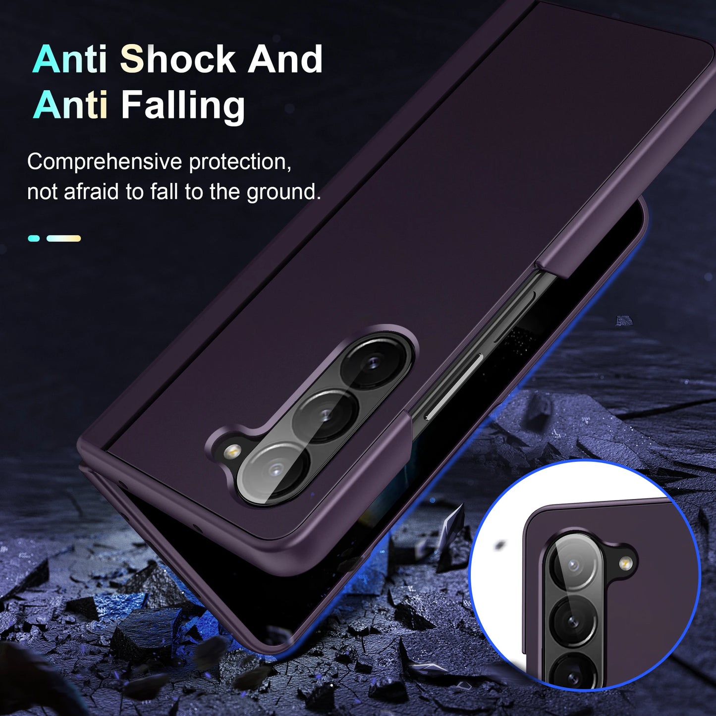 For Samsung Galaxy Z Fold 5 4 3 5G Hard PC Bracket Folding Anti-fall Full Protection Cover For Samsung Z Fold5 Fold4 Fold3 Case
