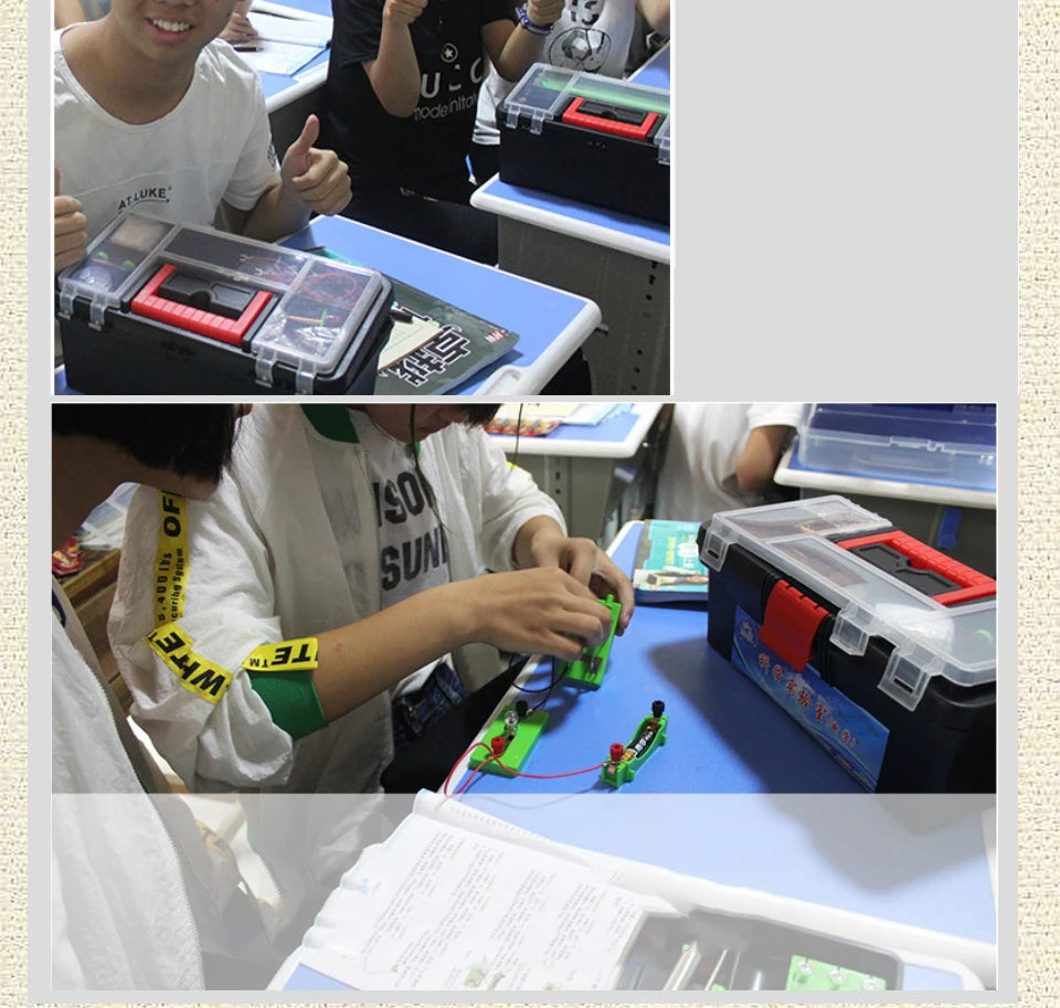 Physics Labs Basic Electricity Discovery Circuit Magnetism Experiment Kits Science Education Toy for Junior Senior High School