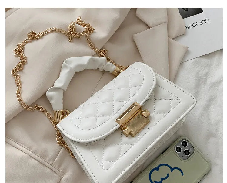 Light Mature Style Small Solid Sling Bag for Wome Crossbody Korean Fashion Shoulder Bags Purses and Handbags