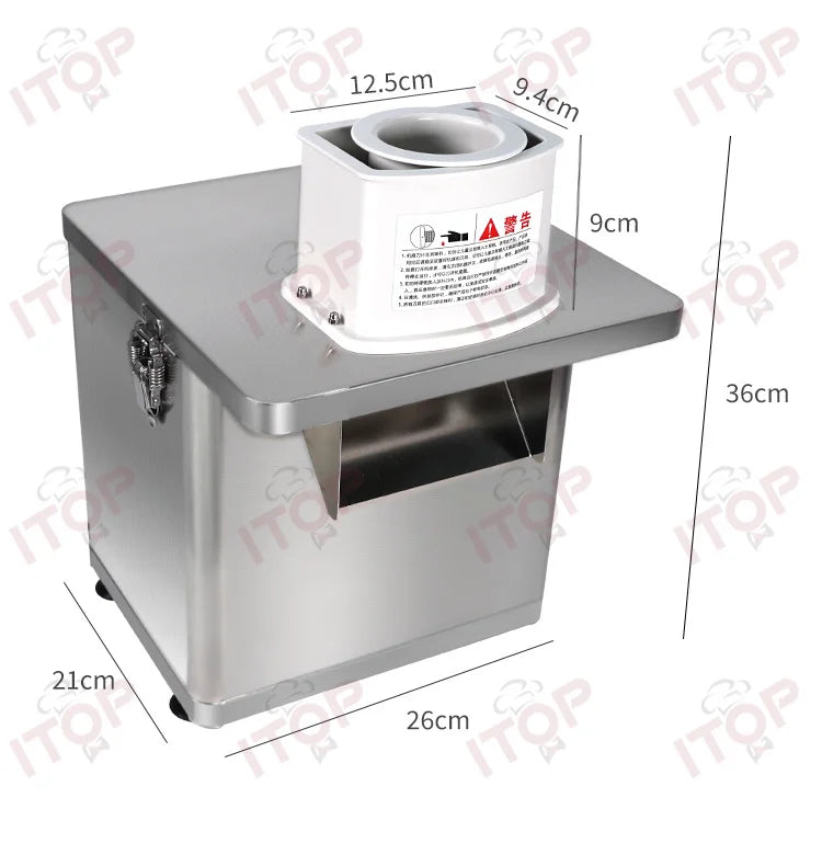 ITOP LEVEC Multi-Function Vegetable Slicer Chop/Dice/Shred 4-in-1 Stainless Steel Kitchen Machine Food Processor 220V 110V