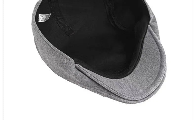 2024 Men berets Fashion Beret Cotton Solid Color Soft Top Casual Beanie Retro Literary Forward Cap Peak Cap Driver Hat Gift