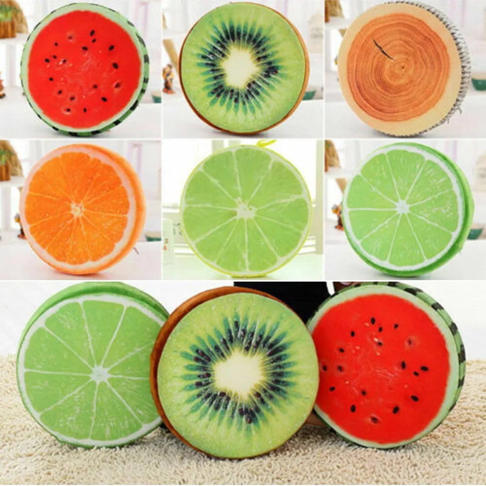 33cm Cushion Fruit Shape For In-bed Reading And Watching Back And Head Pillow Round Cushion Lint-free
