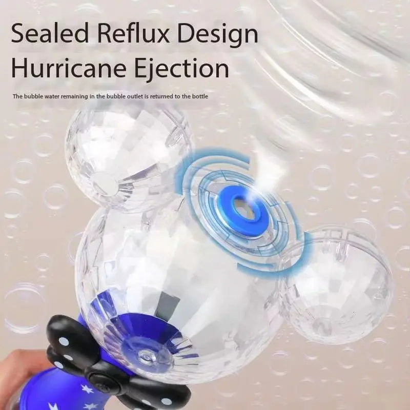 Miniso Cartoon Mickey Mouse Automatic Blowing Bubble Stick Lighting&music Waterproof Toy For Kids Girl toy Gifts