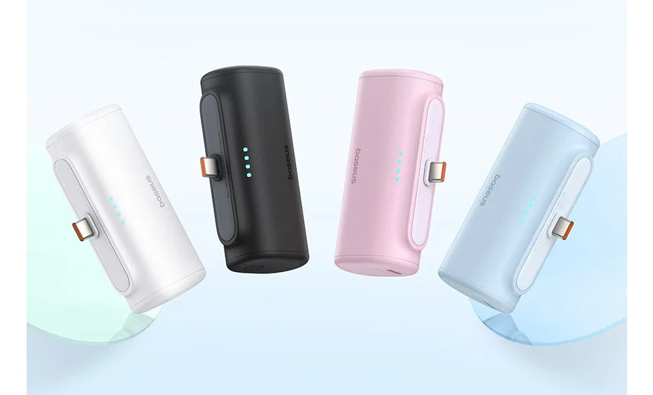 Baseus Mini Power Bank 20W 5000mAh Type C Fast Charging External Battery PowerBank for iPhone 15 Pro Max Samsung Xiaomi