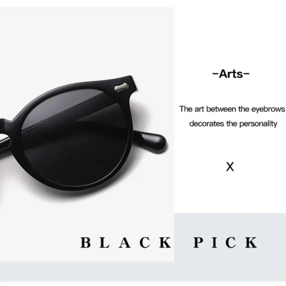Retro Round Polarized Sunglasses Men Women Fashion Vintage Driving Glasses Outdoor Travel UV400 Shades Goggles Cycling Glasses