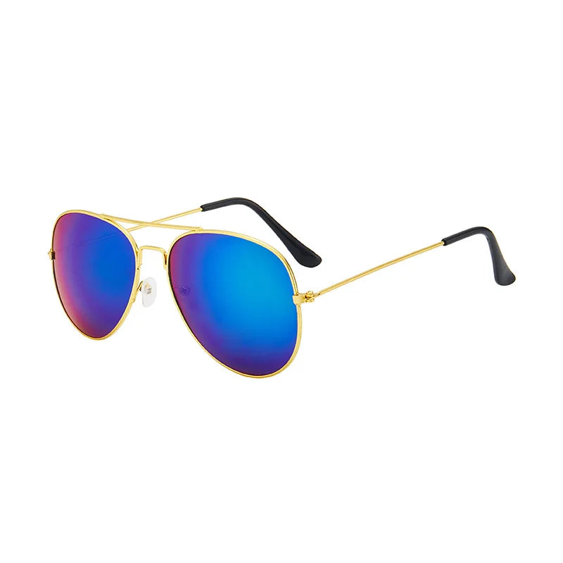 Fashion Brand Child Sunglasses Mirror Glasses Metal Pilot Sunglasses for Girl Boy Kids Sunglasses Children Glasses Goggles