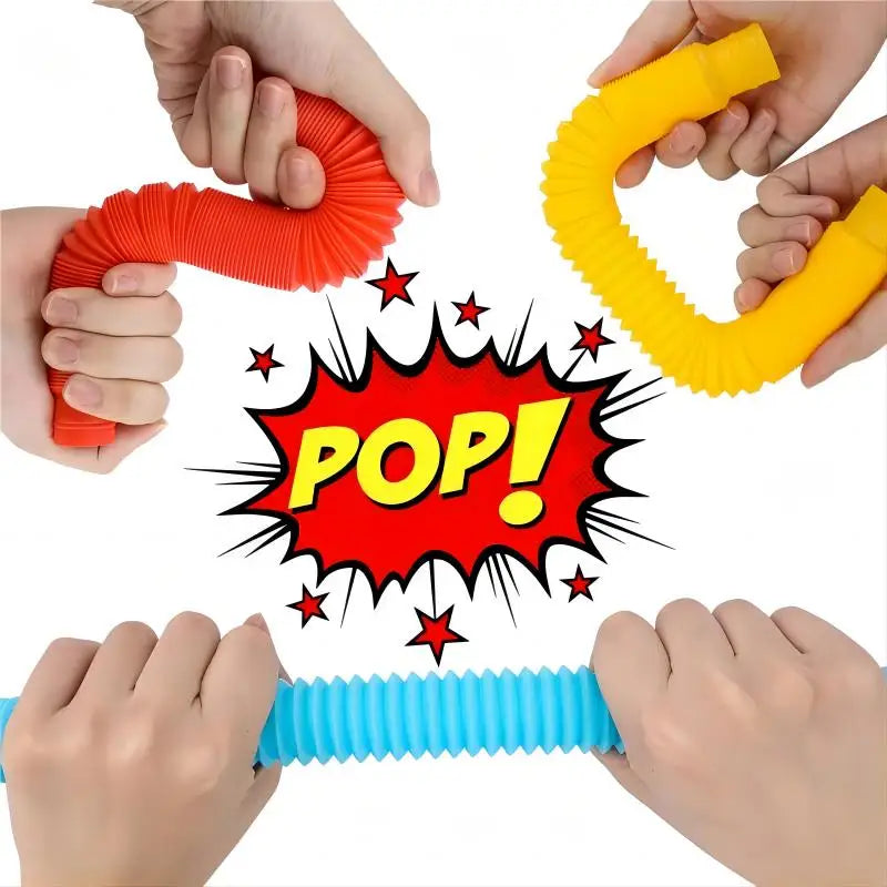 10-30PCS Colorful Telescopic Tubes Fidget Toys Plastic Sensory Pop Tubes Stress Relief Toys Adults Decompression Kids Toys Gifts