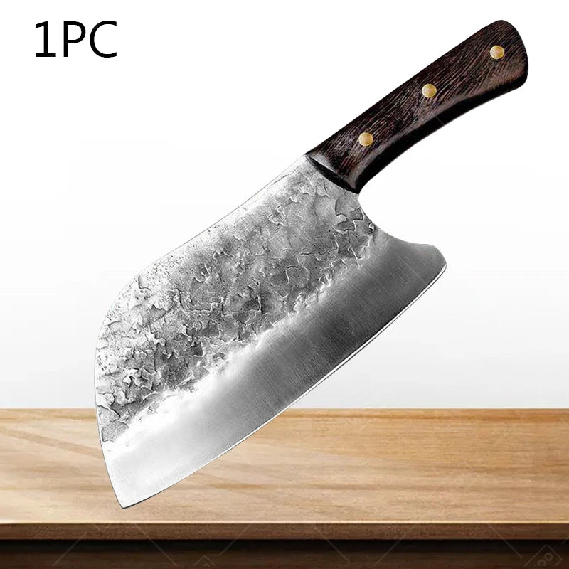 Professional Kitchen Knives Handmade Forged Chinese Knife Kitchen Slicing Meat Bone Traditional Kitchen Knives and Accessories