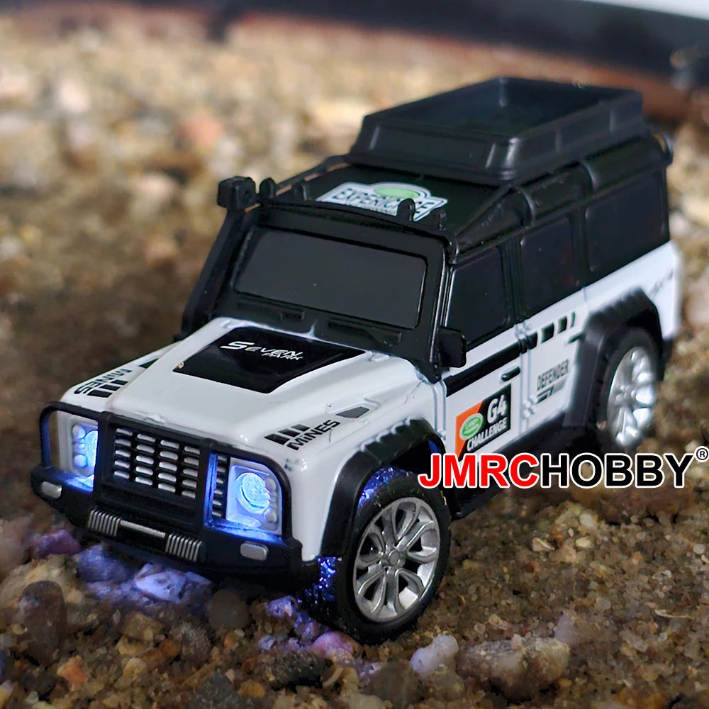 1:64 Metal Alloy Proportional Remote Control Vehicle Model 2.4GHz Mini Simulation RC Car With Trailer