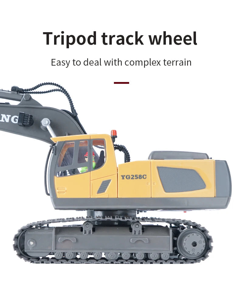 RC Excavator 1:20 Remote Control Truck 2.4G RC Crawler Engineering Vehicle Truck Radio Control Children\'s Day Back to School