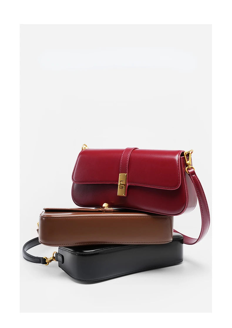 Jonlily Women Genuine Leather Shoulder Bag Female Fashion Handbag Totes Small Underarm Bag Casual Daybag Mini Purse -KG1313