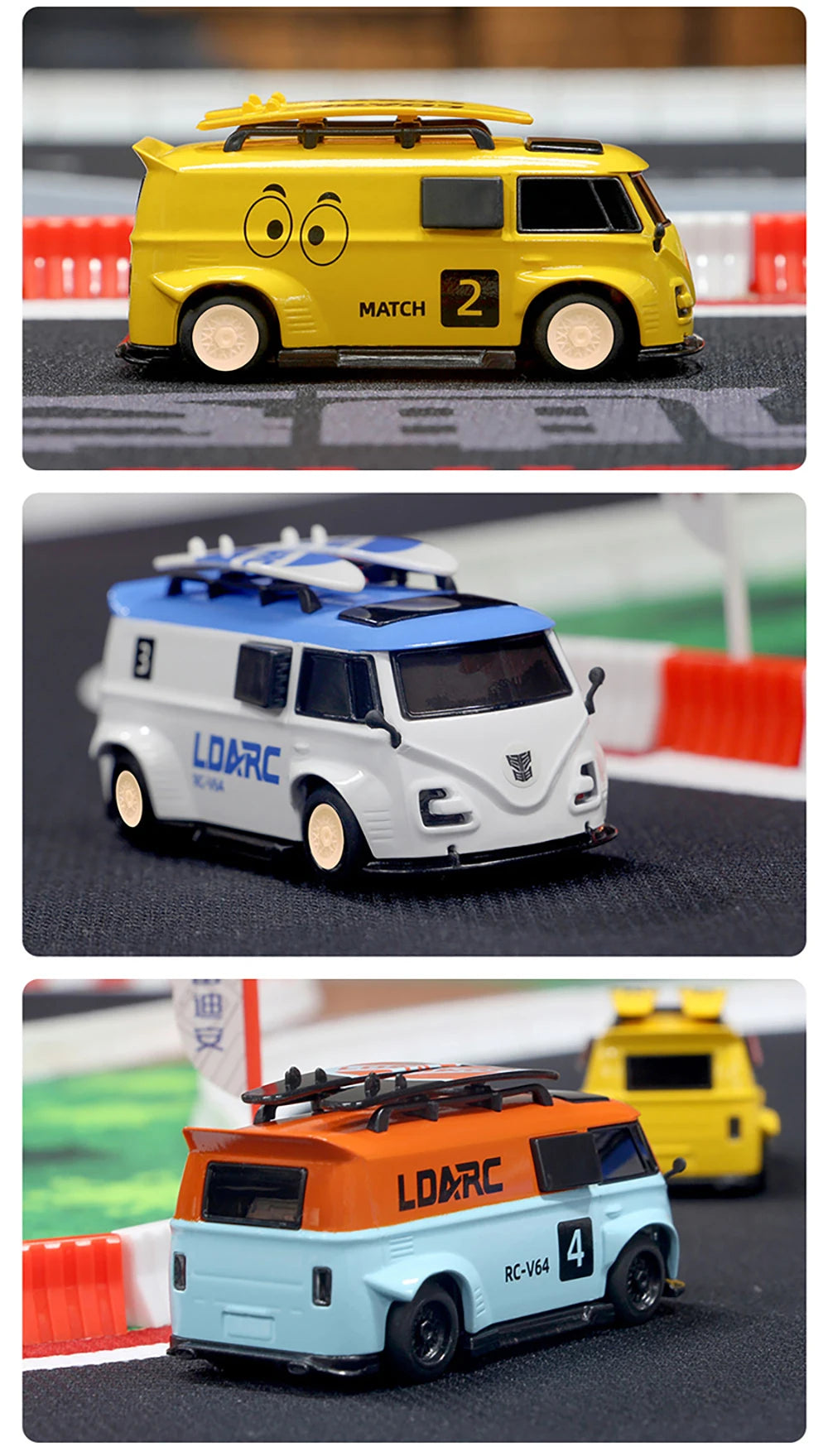 LDARC V64 1/64 MINI RC Simulated Electric Remote Control Model Car Tabletop Bus Vehicle RTR 2.4GHz Adults Children's Toys