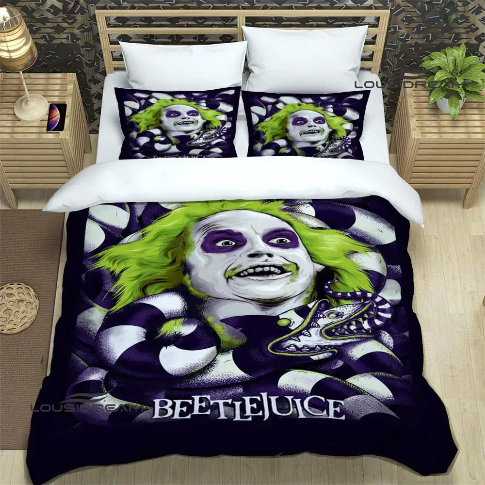 Horror movie B-Beetlejuice Bedding Sets exquisite supplies set duvet cover bed comforter set bedding set luxury birthday gift