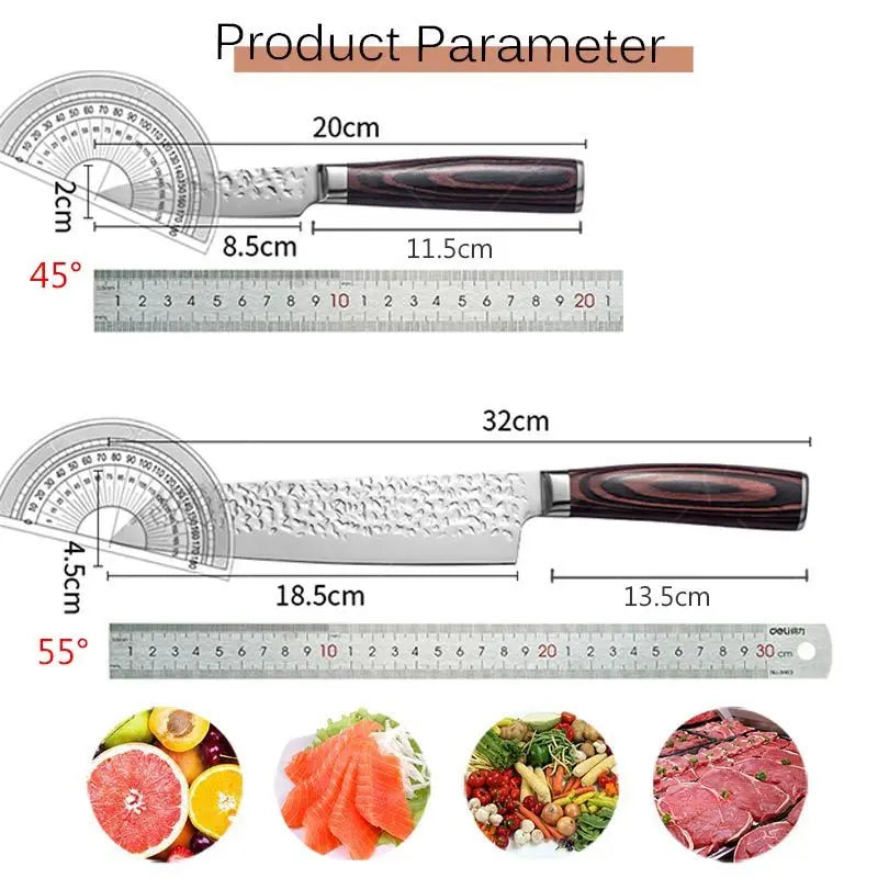 Professional Kitchen Knives Handmade Forged Stainless Steel Knife Kitchen Slicing Meat Bone Traditional Kitchen Knives and Tools