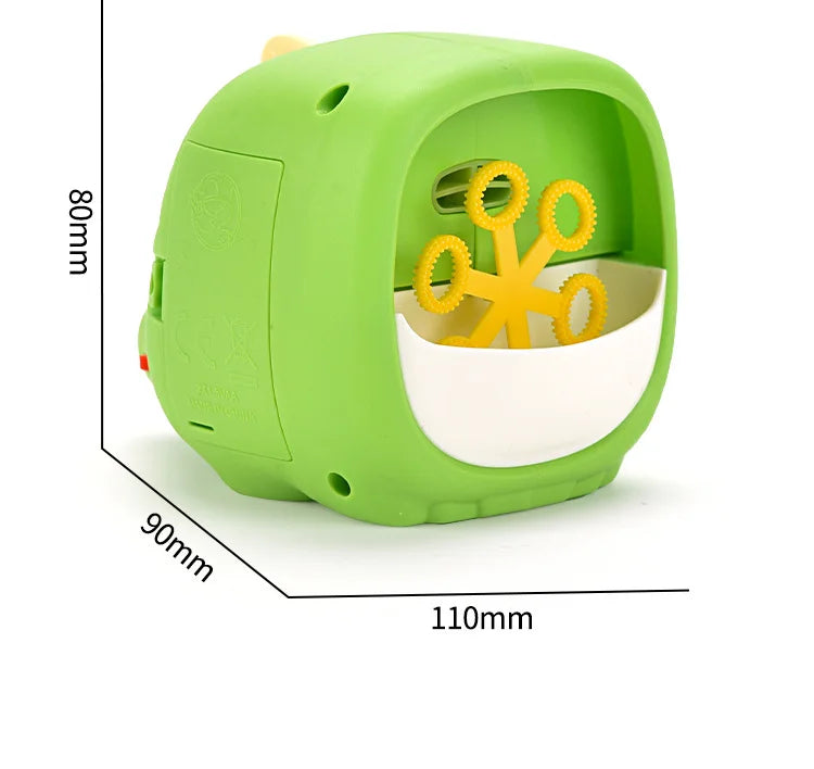 Funny Bubble Machin Cartoon Dinosaur Frog Animal Magic Soap Water Bubble Blower Handheld Christmas Gifts for Kids Boys Girls