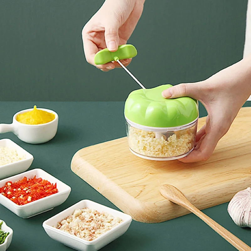 Portable Vegetable and Food Cutter Manual Garlic Puller Fruit Chopper Kitchen Too Multi-function Meat Grinder