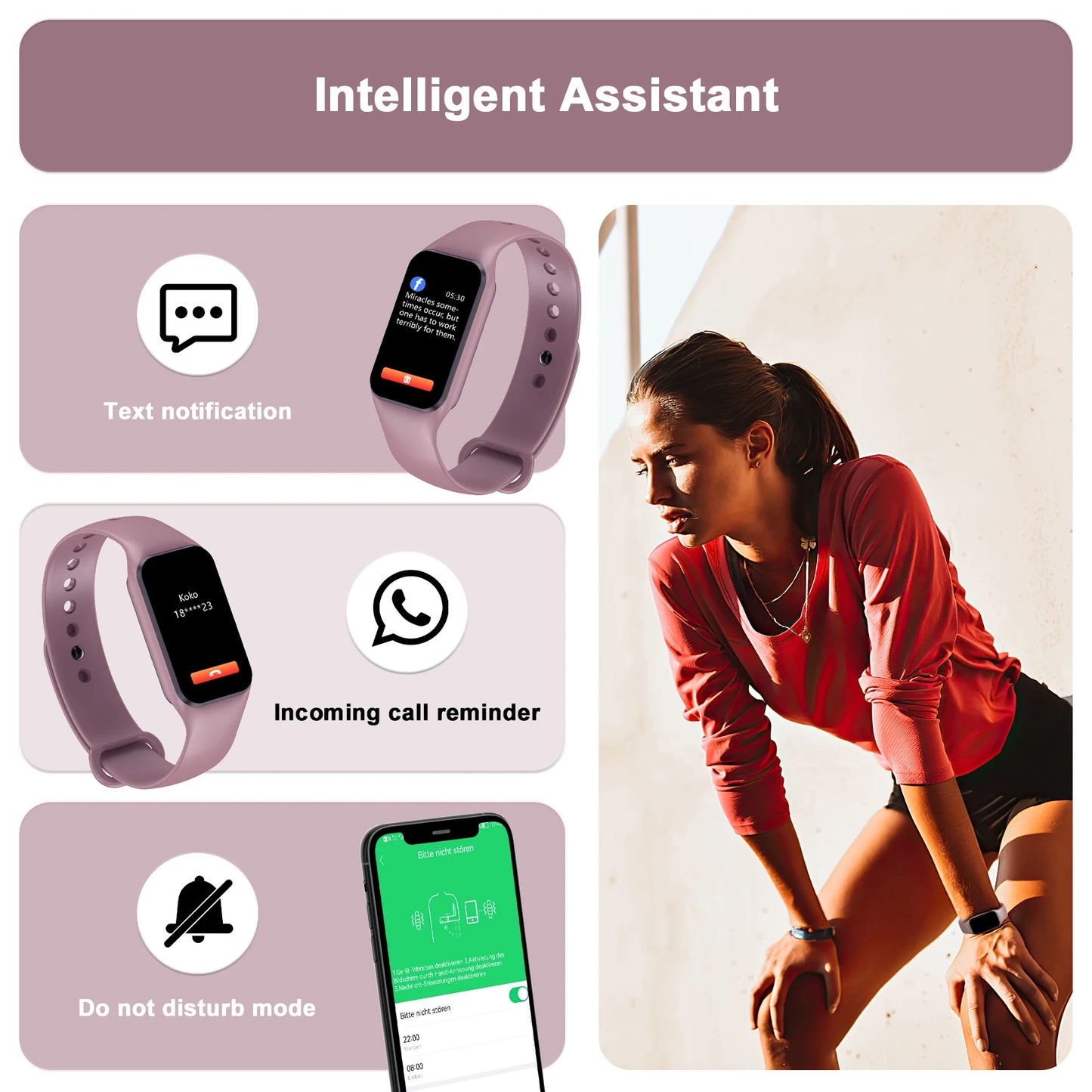 IOWODO 1.47" HD Smart Watch for Men Women Exercise Mode Smartwatch Sleep Monitor Pedometer Fitness Watch with Heart Rate SpO2